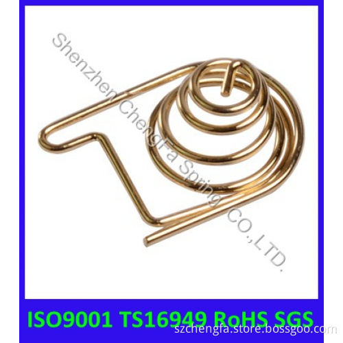 ISO9001ts16949 RoHS Compliant Battery Spring with Gold Plating